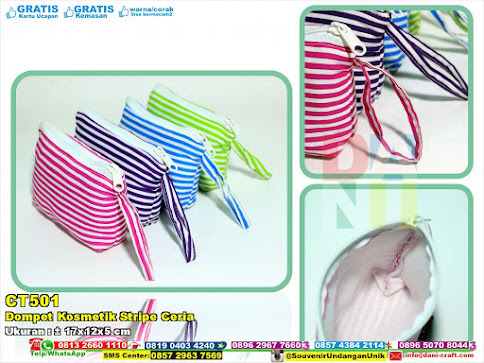 Dompet Kosmetik Stripe Ceria