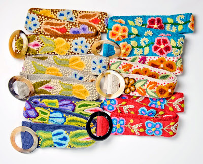Flower Embroidered Belt: Embroidered Floral Belts By