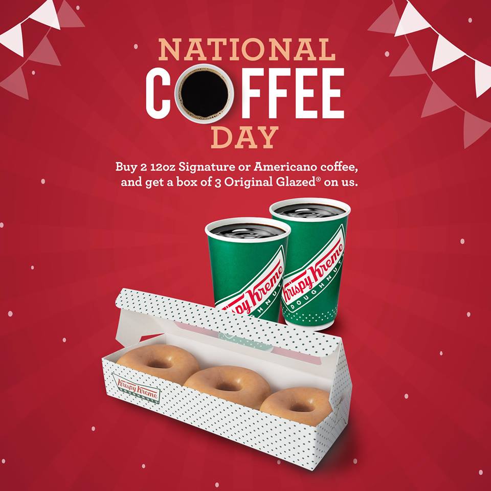 Manila Shopper Krispy Kreme's National Coffee Day Promo Sept 2017