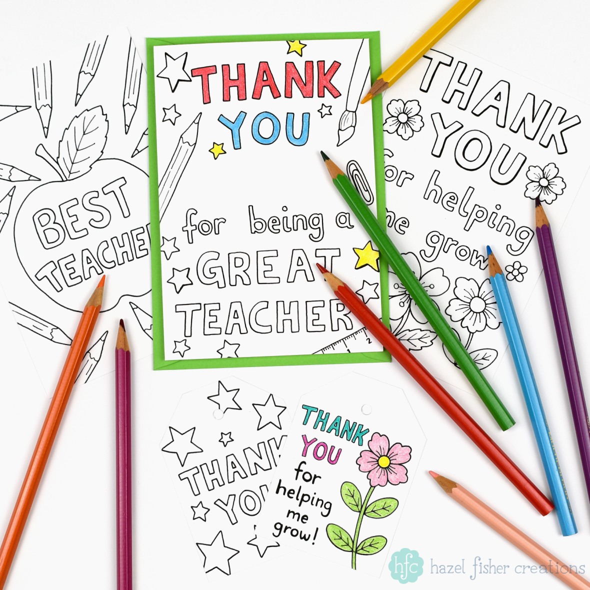 Hazel Fisher Creations Gift Ideas for Teachers and Printable Thank You