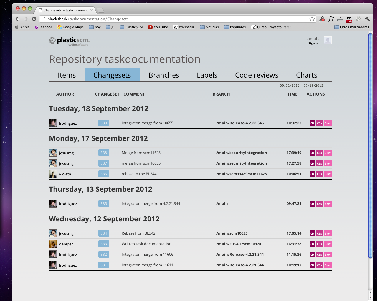 Plastic SCM blog Plastic SCM WEB UI
