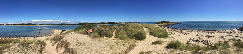 panoramic image of tidal island, Le Men Du