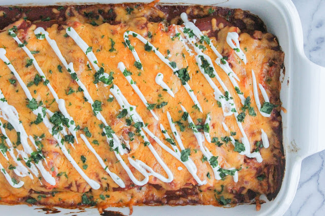 Cheesy Turkey Enchiladas | The Chef Next Door