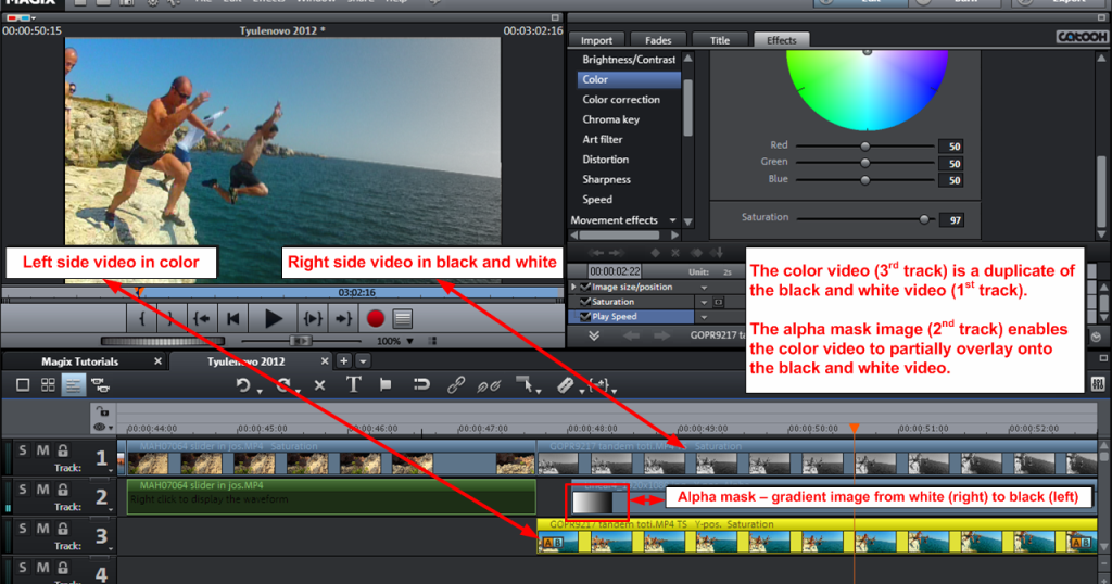 Alpha Mask Effects in Magix Movie Edit Pro Plus Video Editing Tutorial