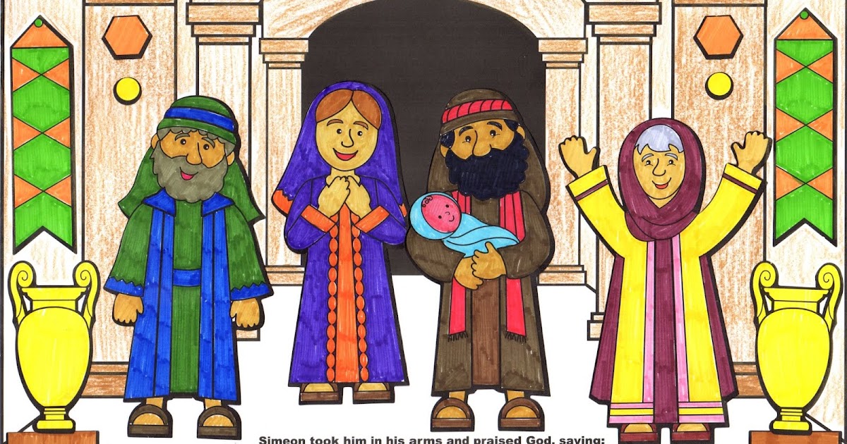 Petersham Bible Book & Tract Depot: Colour Your Own Simeon & Anna