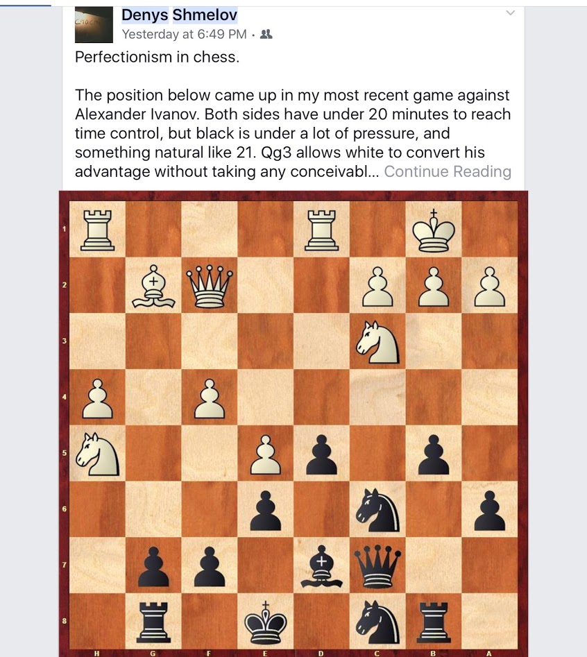 Boylston Chess Club log Perfectionism in chess