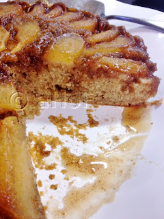 Caramel, Apple, Upside Down Cake, dessert