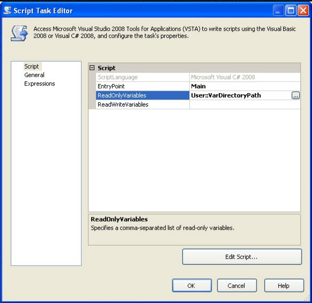 Script Task In Ssis Example