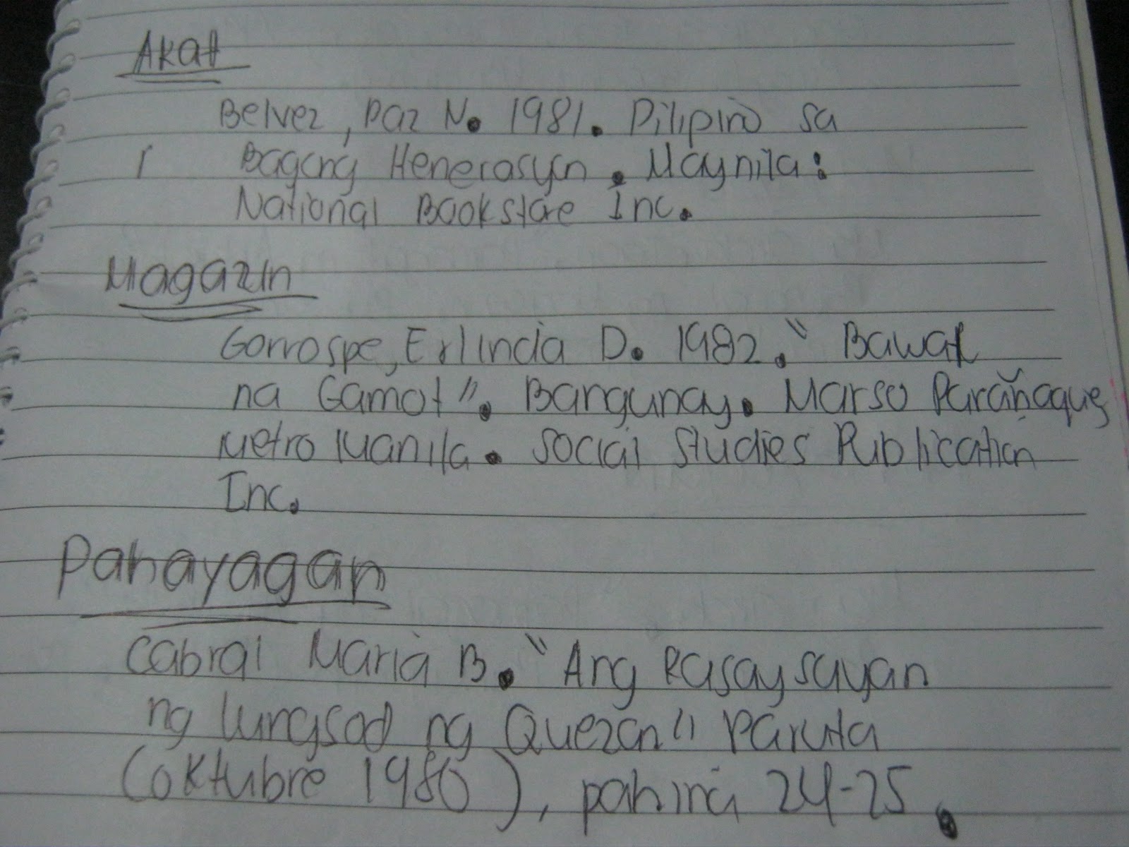 *Blog sa FILIPINO III* : Bibliography