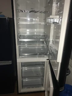 inside black gorenje fridge freezer