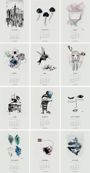 El calendario más bonito de 2016 (para imprimir gratis)