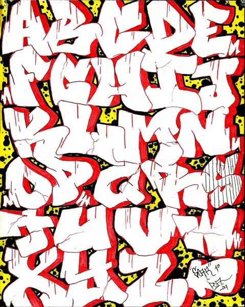 Graffiti Alphabet by ~illuminati93 ♥°˚˚˚˚°♥ plate graffiti