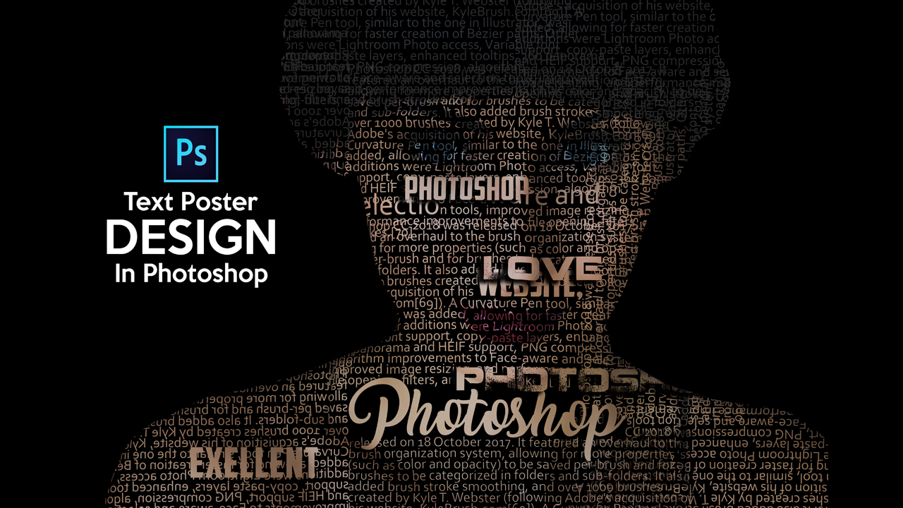 Photoshop CC Tutorial : How to Create Stunning, Text Poster Design in ...