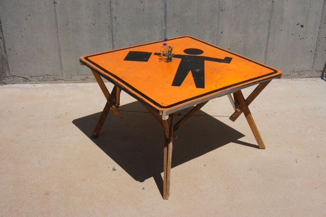 Add Authenticity With a Road Sign Table