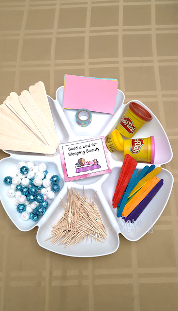 STEM challenges with a princess theme that includes FREE challenge cards. Just add your own STEM supplies.