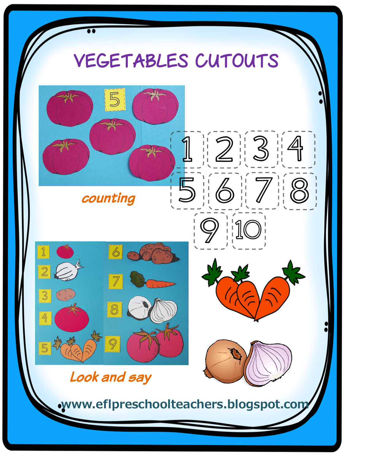 eslefl preschool teachers vegetables activities