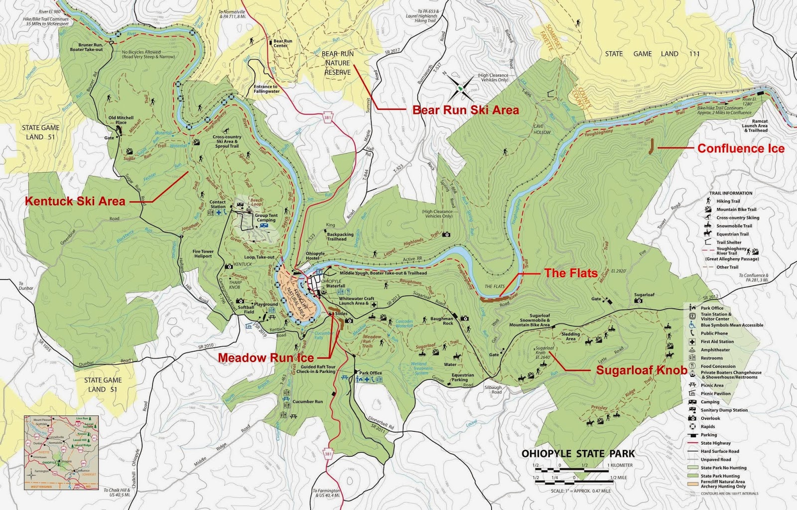 Ohiopyle State Park Campground Map