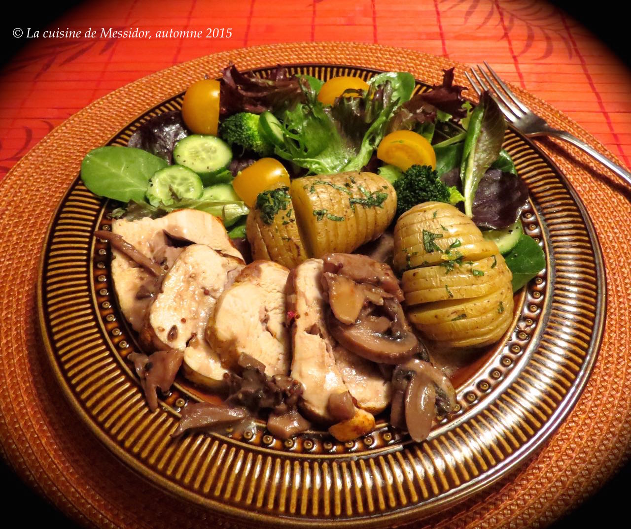 La cuisine de Messidor Coq au porc, sauce crémeuse forestière La cuisine de Messidor Coq au porc, sauce crémeuse forestière