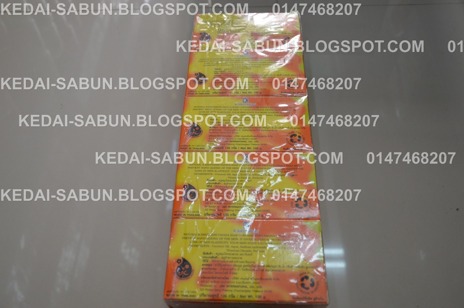 0164360516 PRODUK KECANTIKAN THAILAND KBROTHERS PAPAYA SOAP