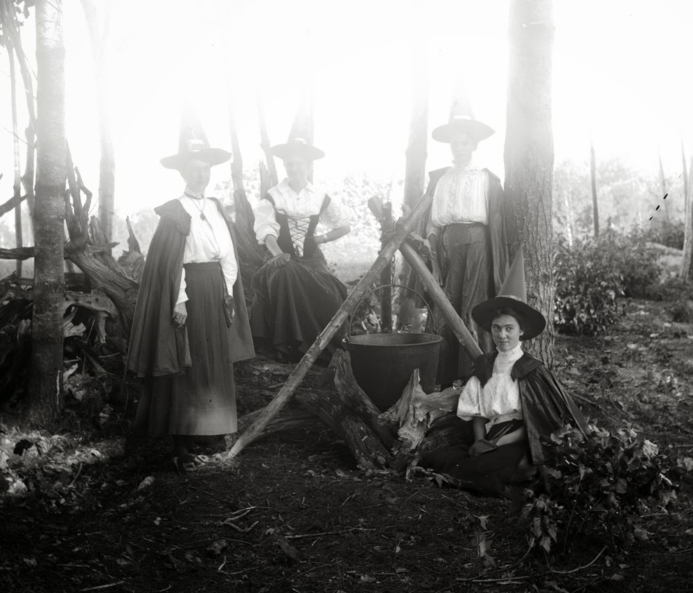 Old Photos of Women in Witch Costumes, circa 1800s Vintage Everyday