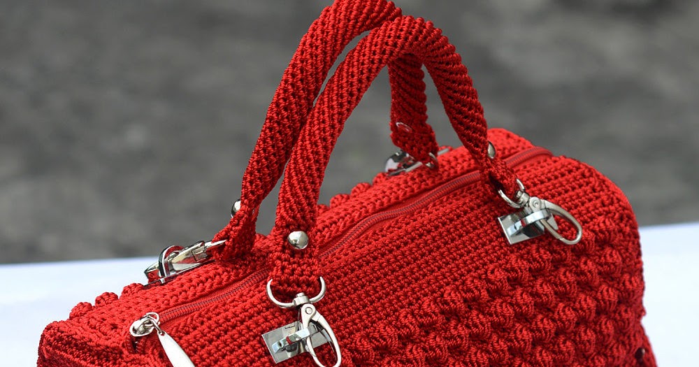 ergahandmade Crochet Bag + Diagram + Step By Step Tutorials