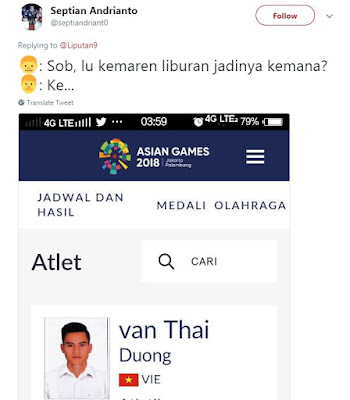20 Plesetan Nama Atlet Asian Games 2018 yang Kocaknya Receh Parah