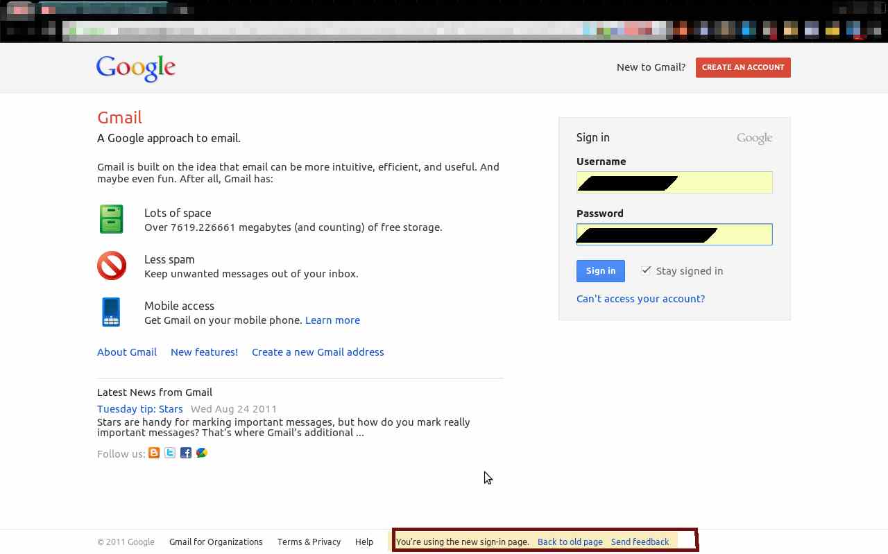 My thoughts new ui for gmail log in