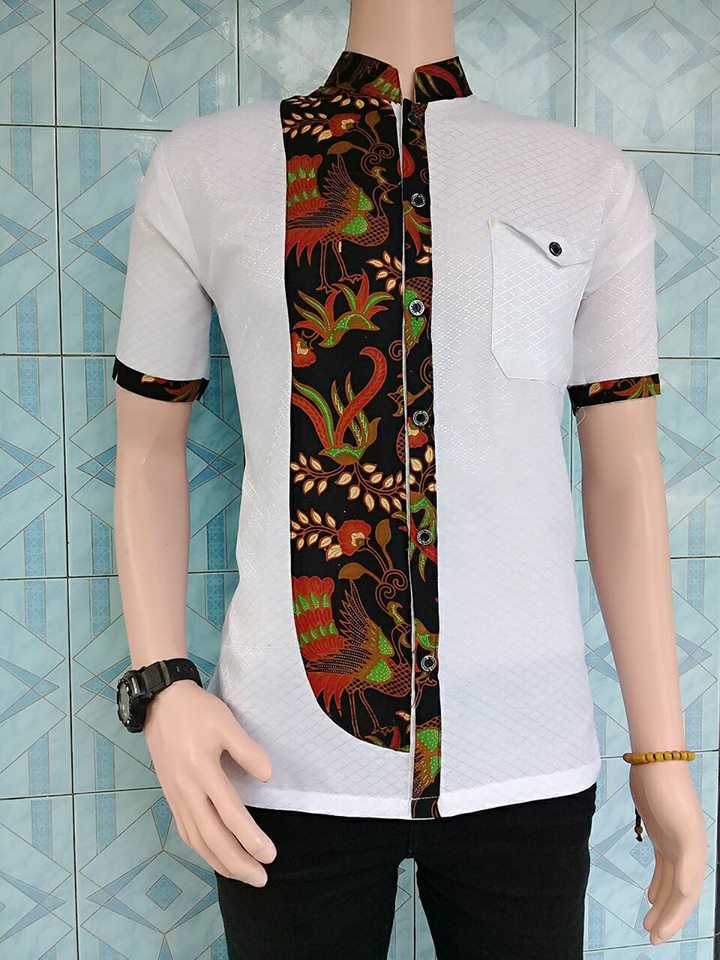 20+ Model Baju Batik Pria Kombinasi Terbaru | Mesin Jahit
