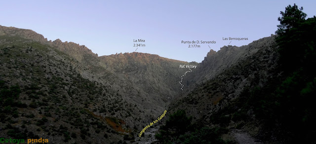 Ruta circular al Gran Galayo, Punta D. Servando y La Mira, desde el Nogal del Barranco en la Sierra de Gredos (Ávila).
