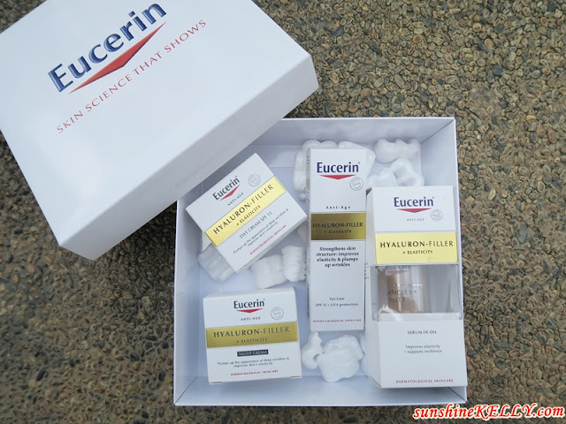 Eucerin Hyaluron-Filler + Elasticity Skincare, Serum in Oil, Eye Care, Day Cream, and Night Cream