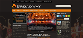 Broadway Blogger Template is a free premium style blogger template. its wordpress tp blogger converted template