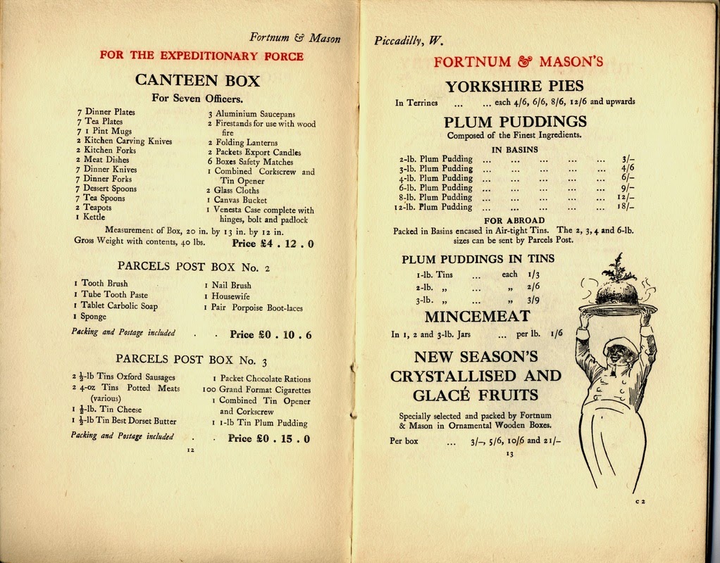 Roads to the Great War Fortnum & Mason Provisions the Front