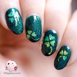 nail st patrick nails glitter patricks saint designs shamrock irish shamrocks lucky sparkly piggieluv giveaway adorable ye lassies aye brin
