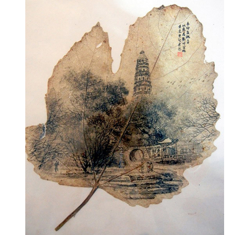 12-Landscape-Pang Yande-Leaf-Painting-Folk-Art-and-Environmental-Protection-www-designstack-co