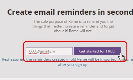 可設定特定時間將重要事項發送提醒通知到E-mail信箱的線上服務，ReMe.io！