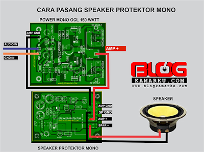 cara memasang speaker protector Pada Power Mono dan stereo