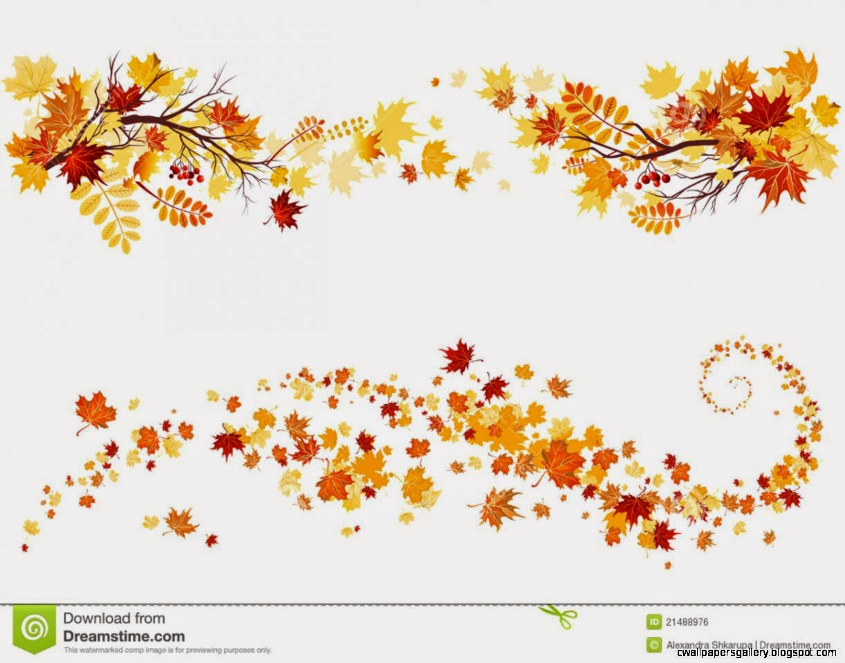 Autumn Leaves Border Clipart