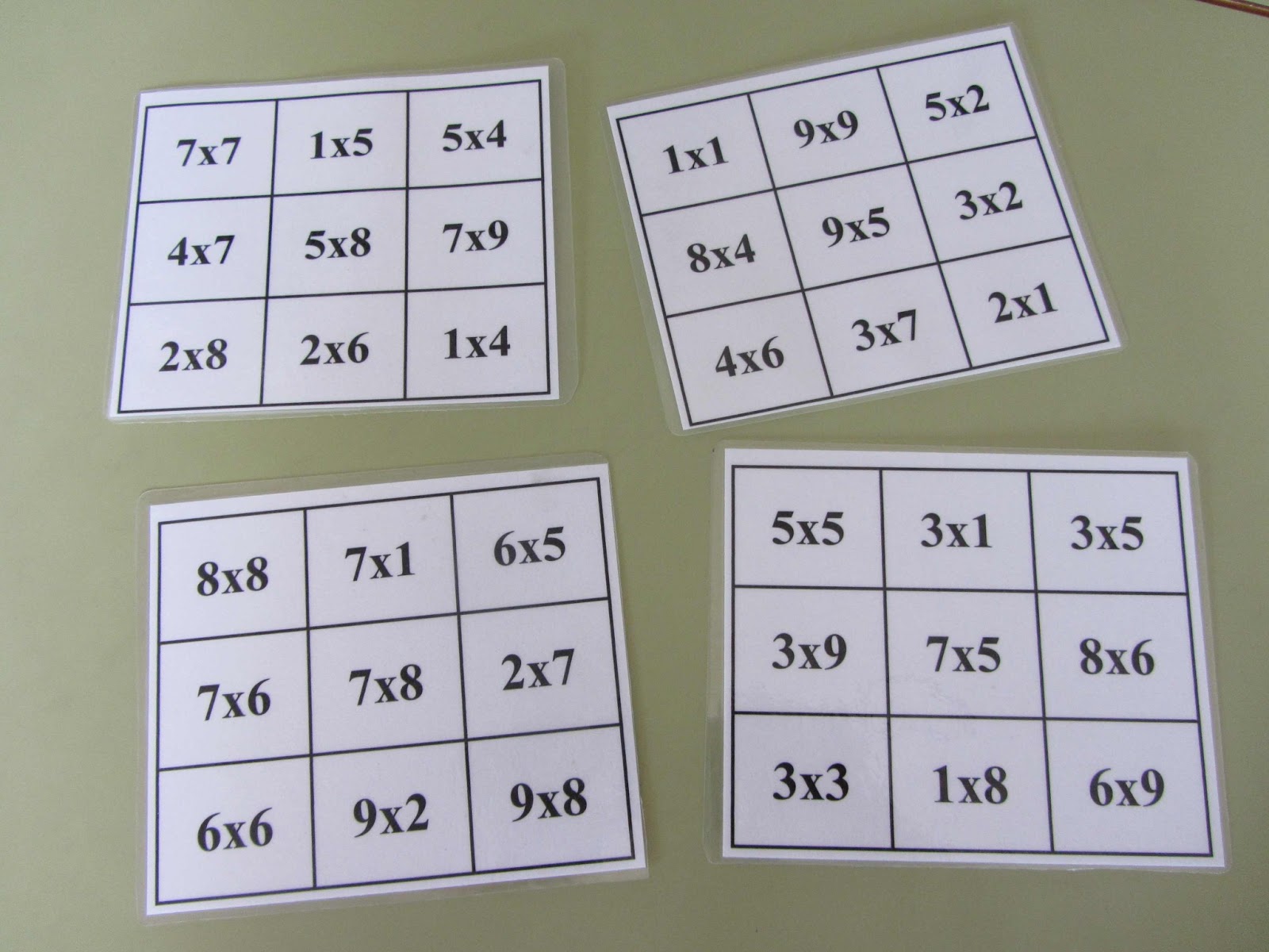 Bingo Para Repasar Las Tablas De Multiplicar 92f