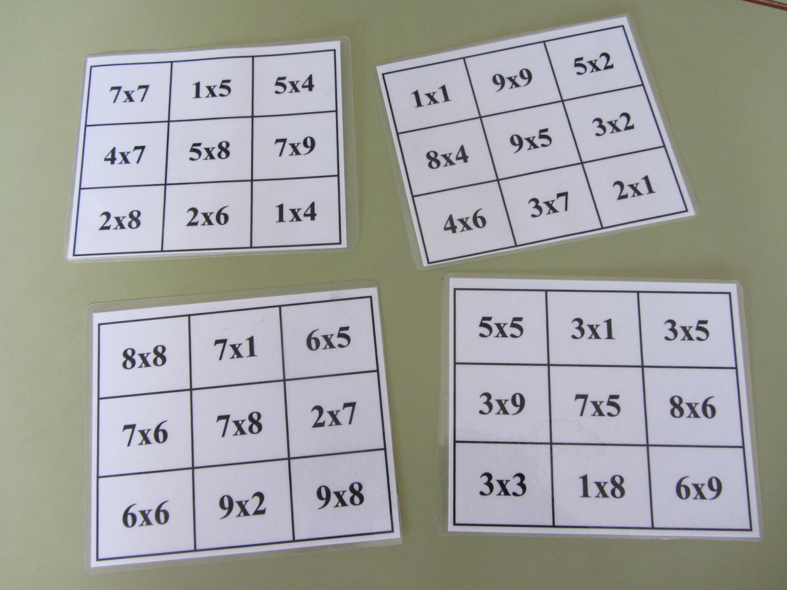 Blog de anillas BINGO TABLAS DE MULTIPLICAR