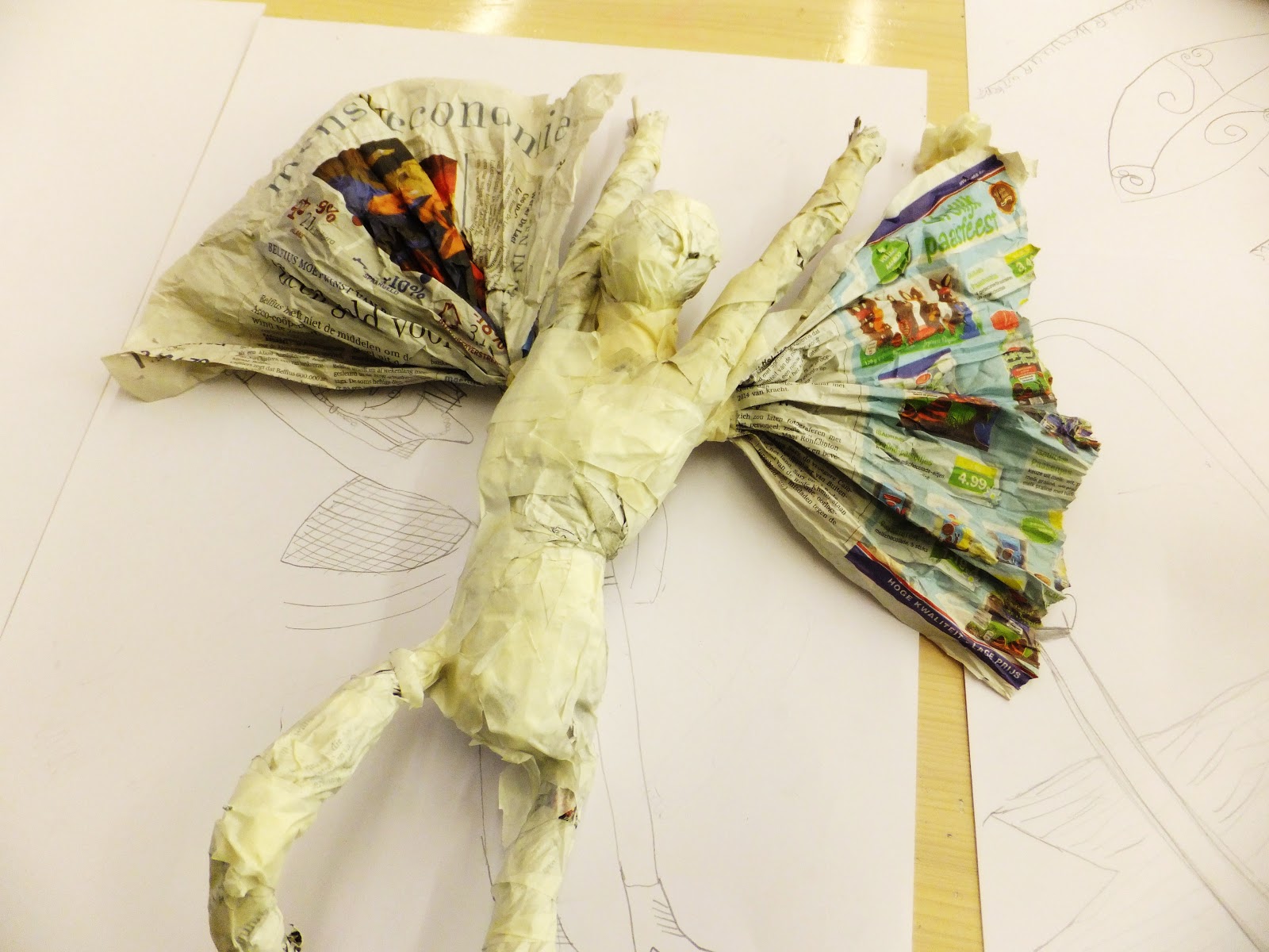 *In het atelier: Ik kan vliegen!