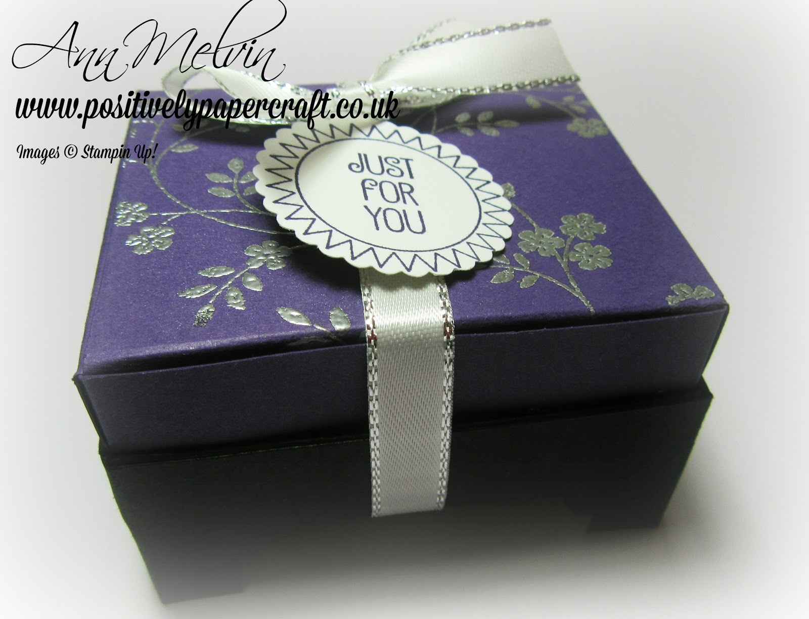 Positively papercraft Heat Embossed Gift Box With Fancy Stand