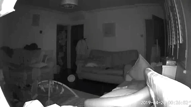 still image showing night vision on smartcam while poorly adjusted to light