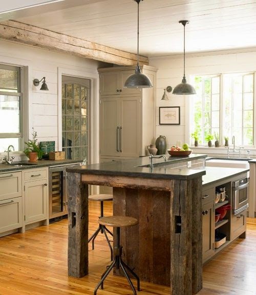 30 Fabulosas Ideas Para Islas de Cocinas Rústicas Que Puedes Hacer Por