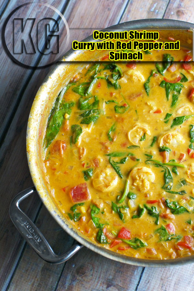 Coconut Shrimp Curry with Red Pepper and Spinach | Raisa Mom's Kitchen