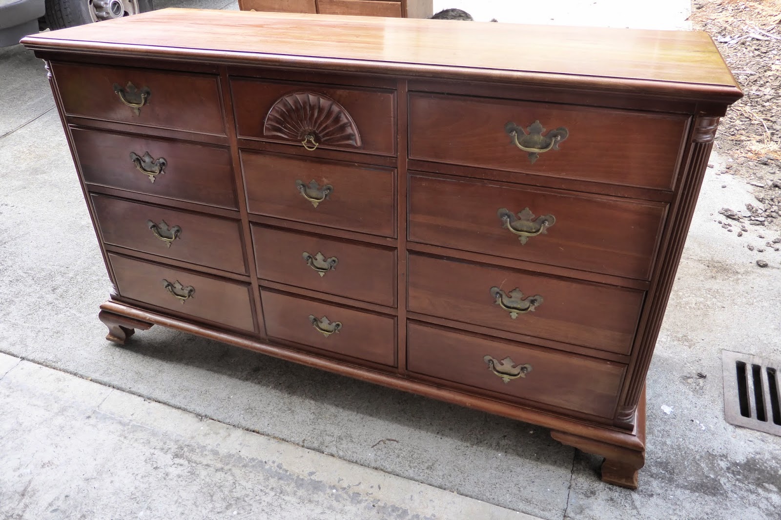 Sweetly Chic Classy White and Cherry Dresser