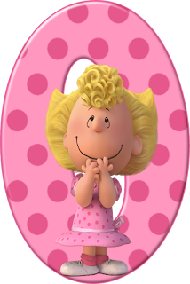 Abecedario Rosado Peanuts, Charlie Brown. Pink Alphabet Peanuts.