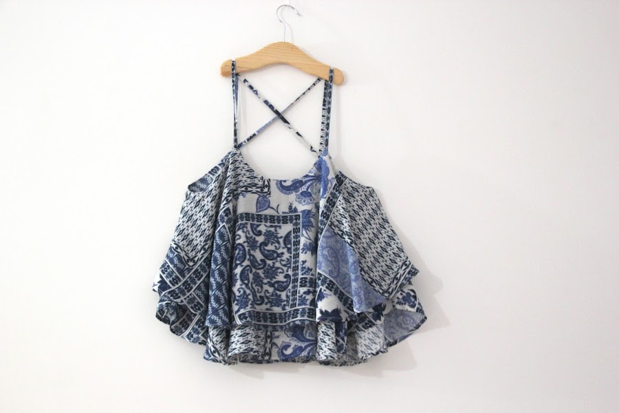 DIY Tutorial y patrones camiseta camisa Blusa Mini Croptop