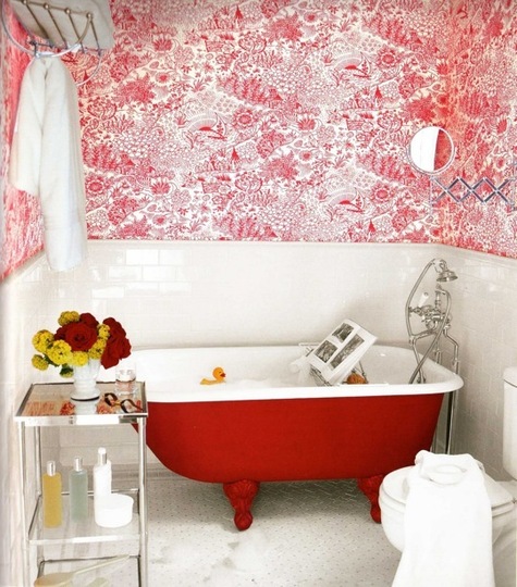 Decoración Color Rojo en el Baño | Ideas para decorar, diseñar y