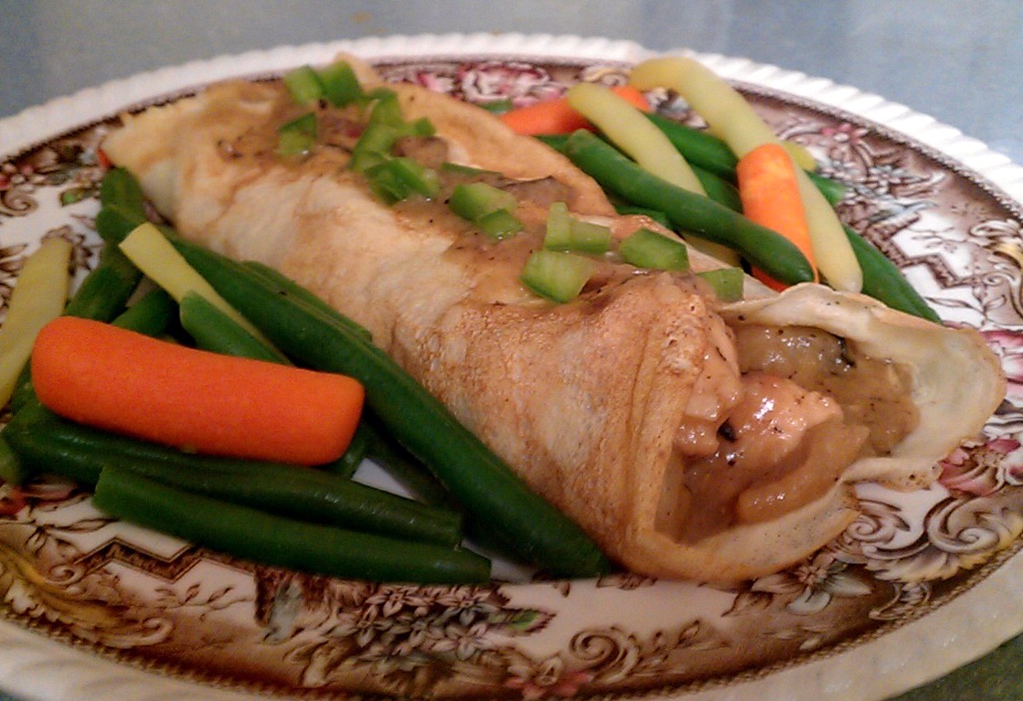 Kissing the Cook Chardonnay Chicken Crepes