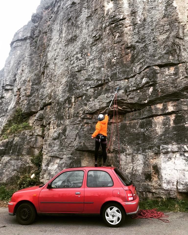 Climbing in knappavellir iceland. If there is an easier approach than